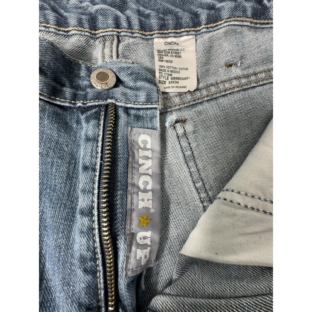 Cinch Silver Label Jeans Men’s 33x34 Medium Wash Bootcut Western Denim - Picture 6 of 7